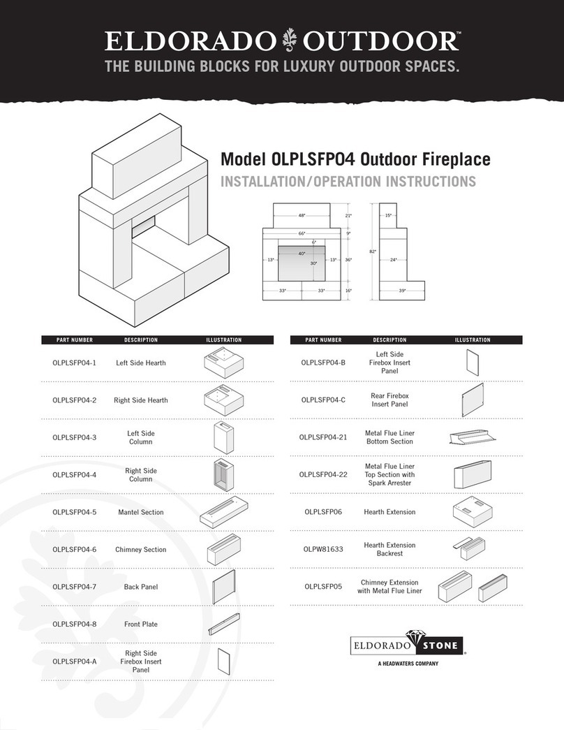 Eldorado Stone OLPLSFP04 Installation & operation instructions