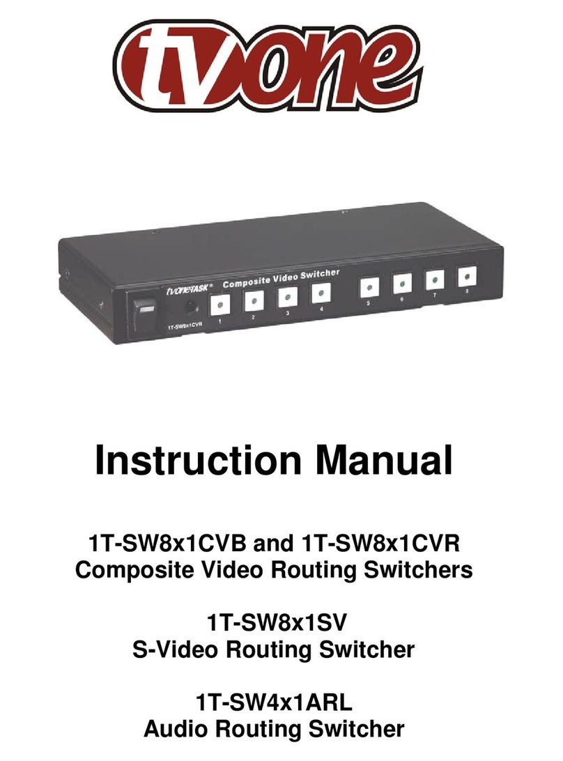 TV One One-Task 1T-SW8x1CVB instruction manual