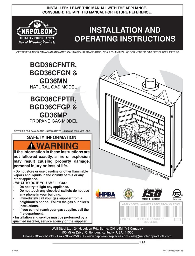 Napoleon BGD36CFNTR User manual