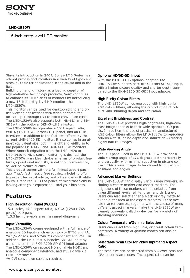 Sony LMD-1530W User manual