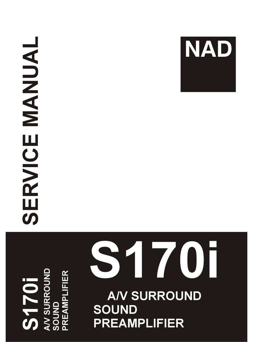 NAD Surround Sound Preamp Processor S 170i User manual