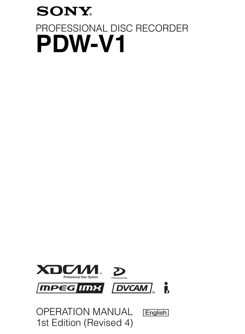Sony XDCAM PDW-V1 Operation manual
