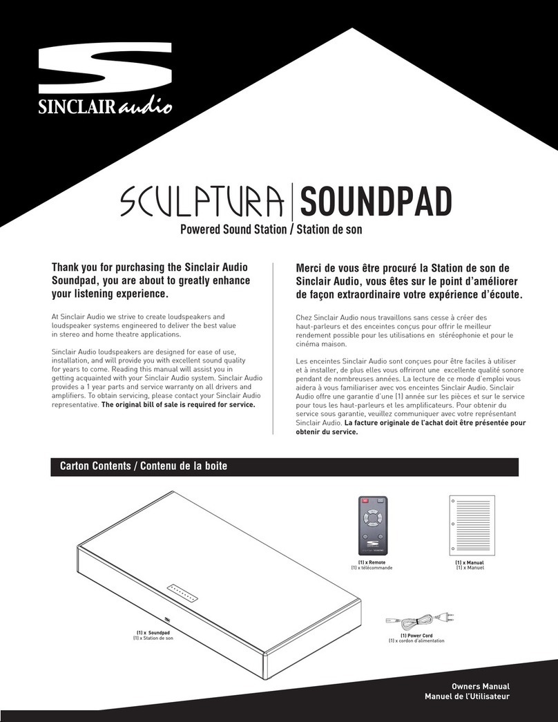 Sinclair Audio Soundpad owner's manual