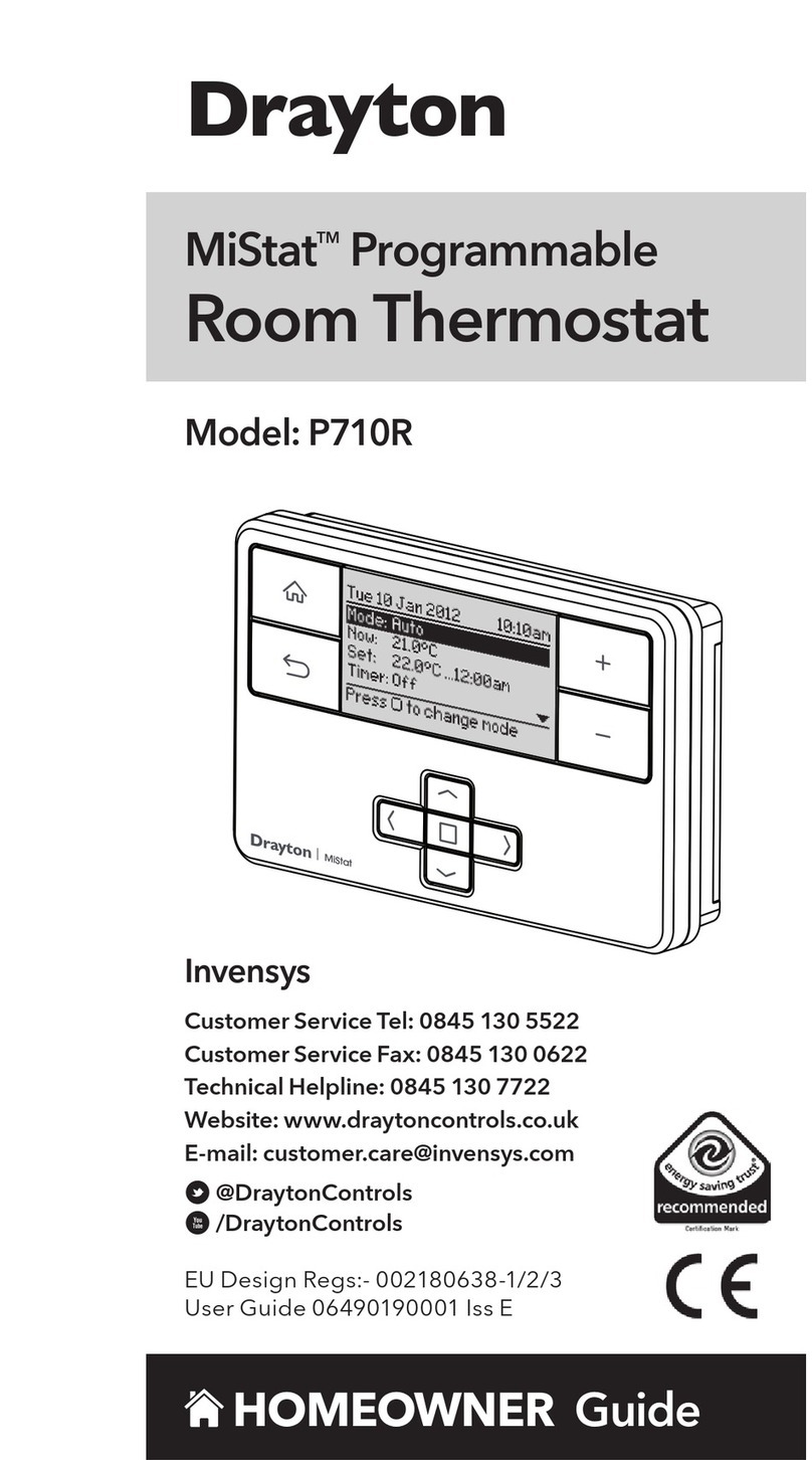 Drayton MiStat P710R user guide