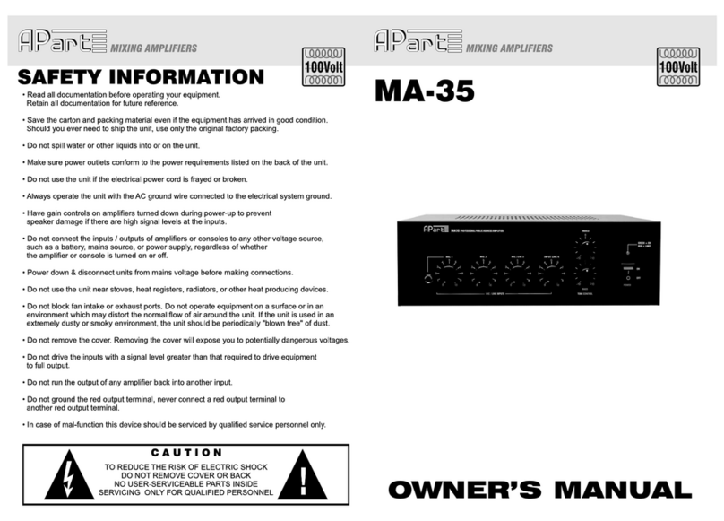 APART MA-35 User manual APART MA-35 User manual
