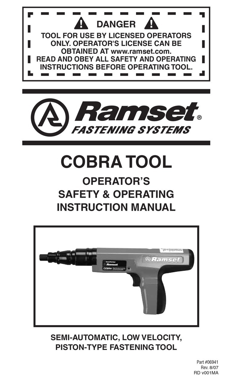 RAMSET Cobra Tool Maintenance and service guide