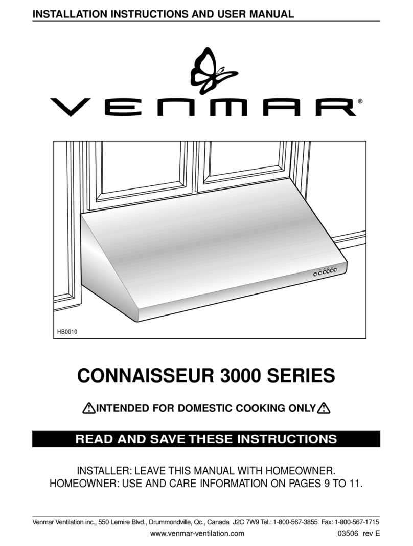 Venmar CONNAISSEUR 3000 SERIES Manual