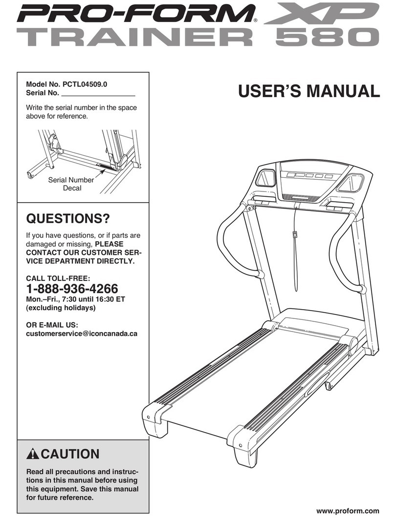 Pro-Form PCTL04509.0 User manual