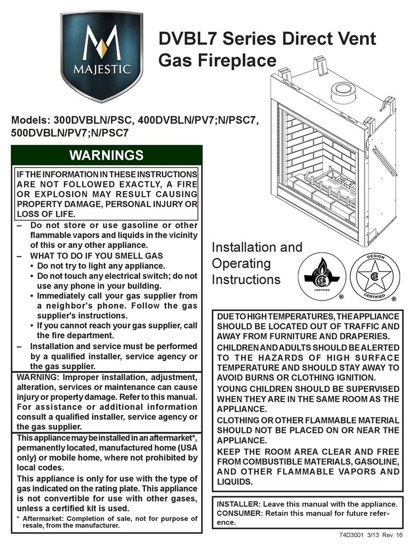 Majestic 300DVBLN/PSC Installation and operating instructions