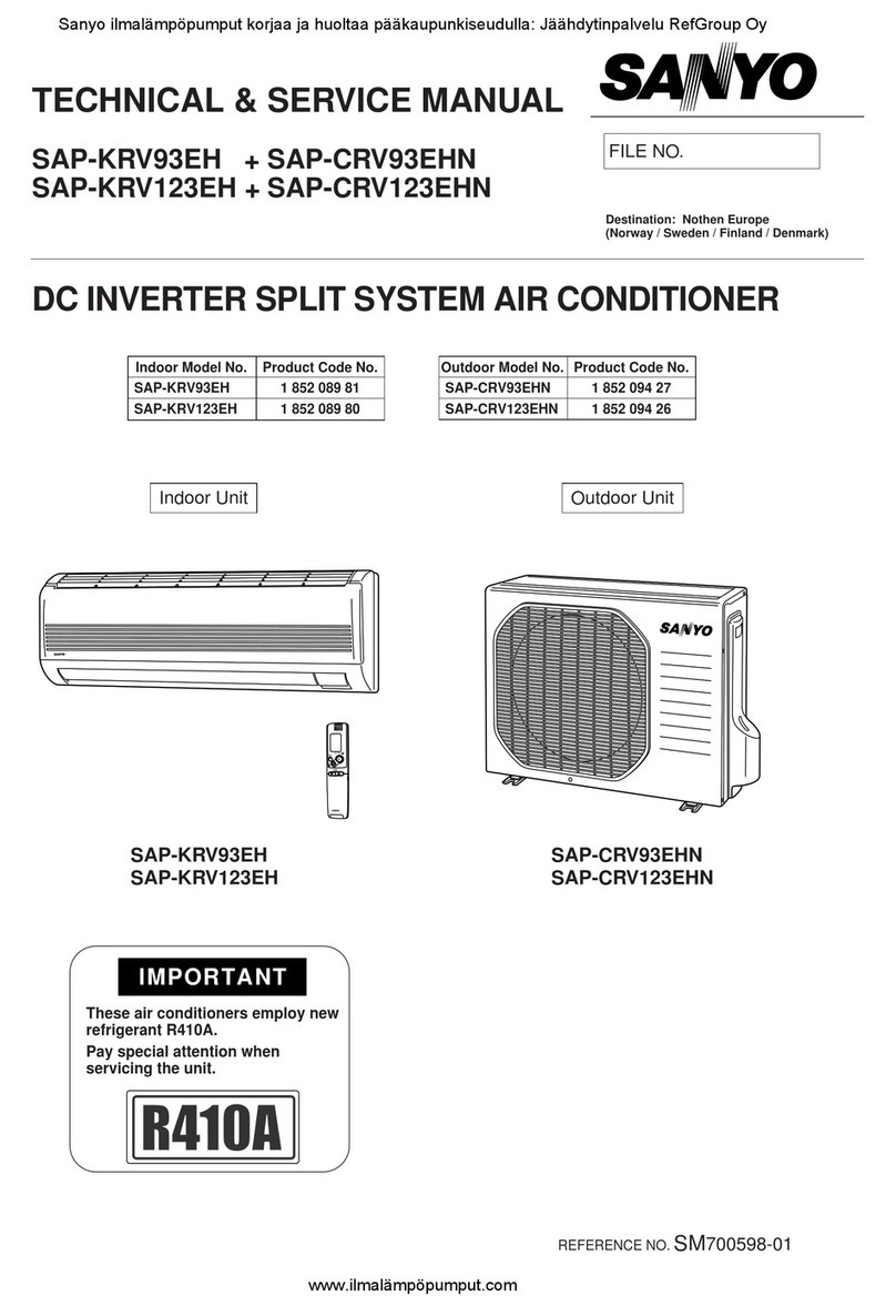 Sanyo SAP-CRV93EHN Operating manual Sanyo SAP-CRV93EHN Operating manual