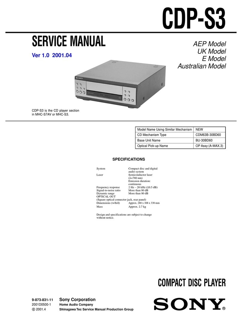 Sony CDP-S3 User manual