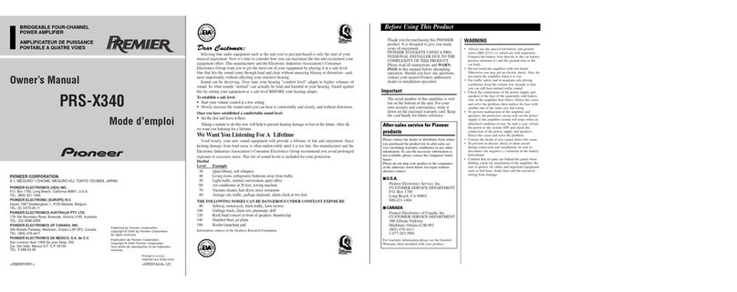 Pioneer PRS-X340 owner's manual