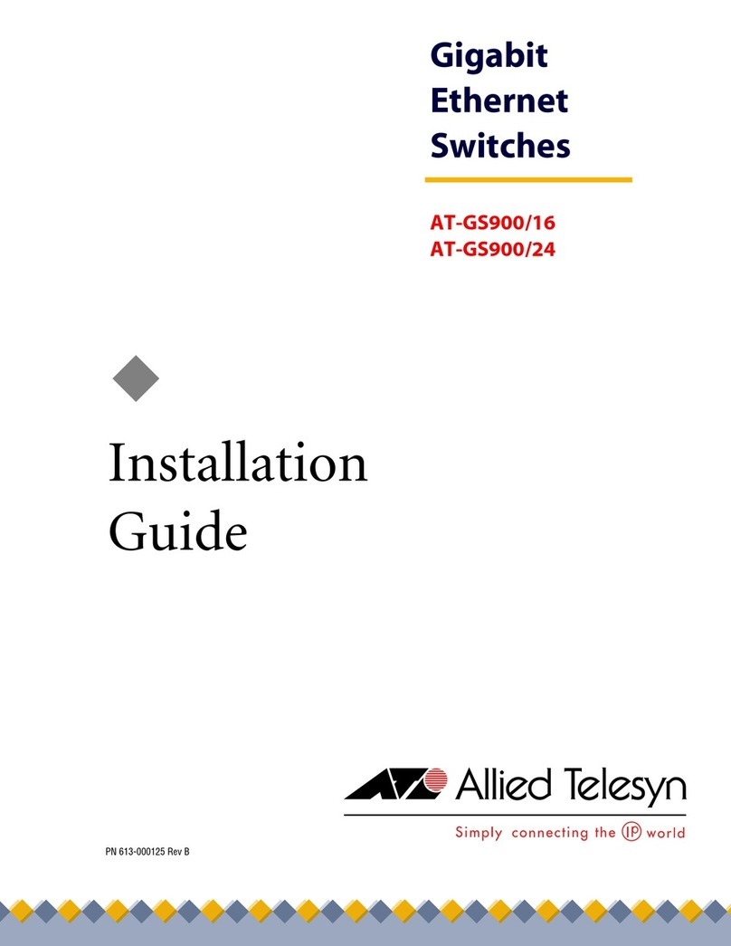 Allied Telesis AT-GS900/16 User manual Allied Telesis AT-GS900/16 User manual