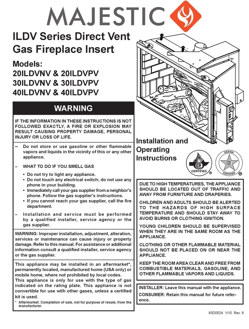 Majestic 20ILDVNV Installation and operating instructions