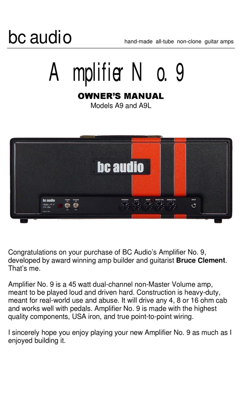 BC Audio A9 owner's manual