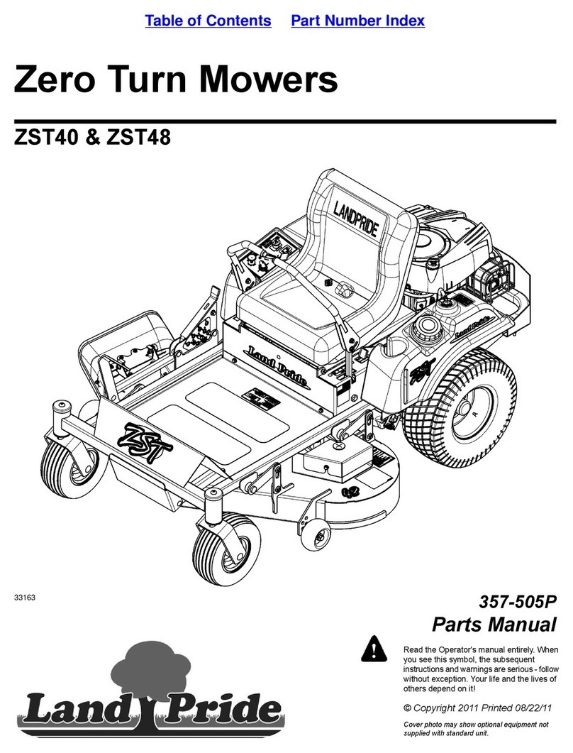 Land Pride ZST40 parts manual