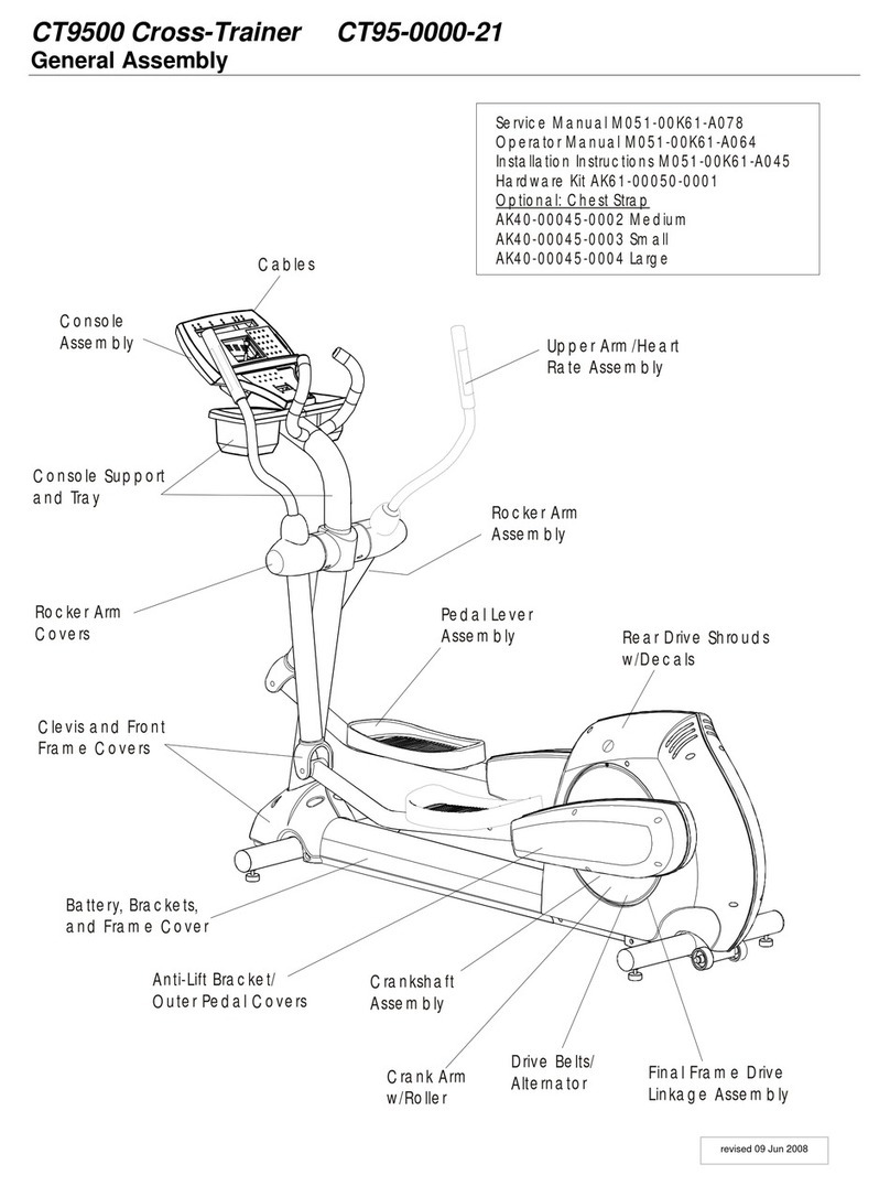 Life Fitness CT9500 Cross-Trainer parts manual Life Fitness CT9500 Cross-Trainer parts manual