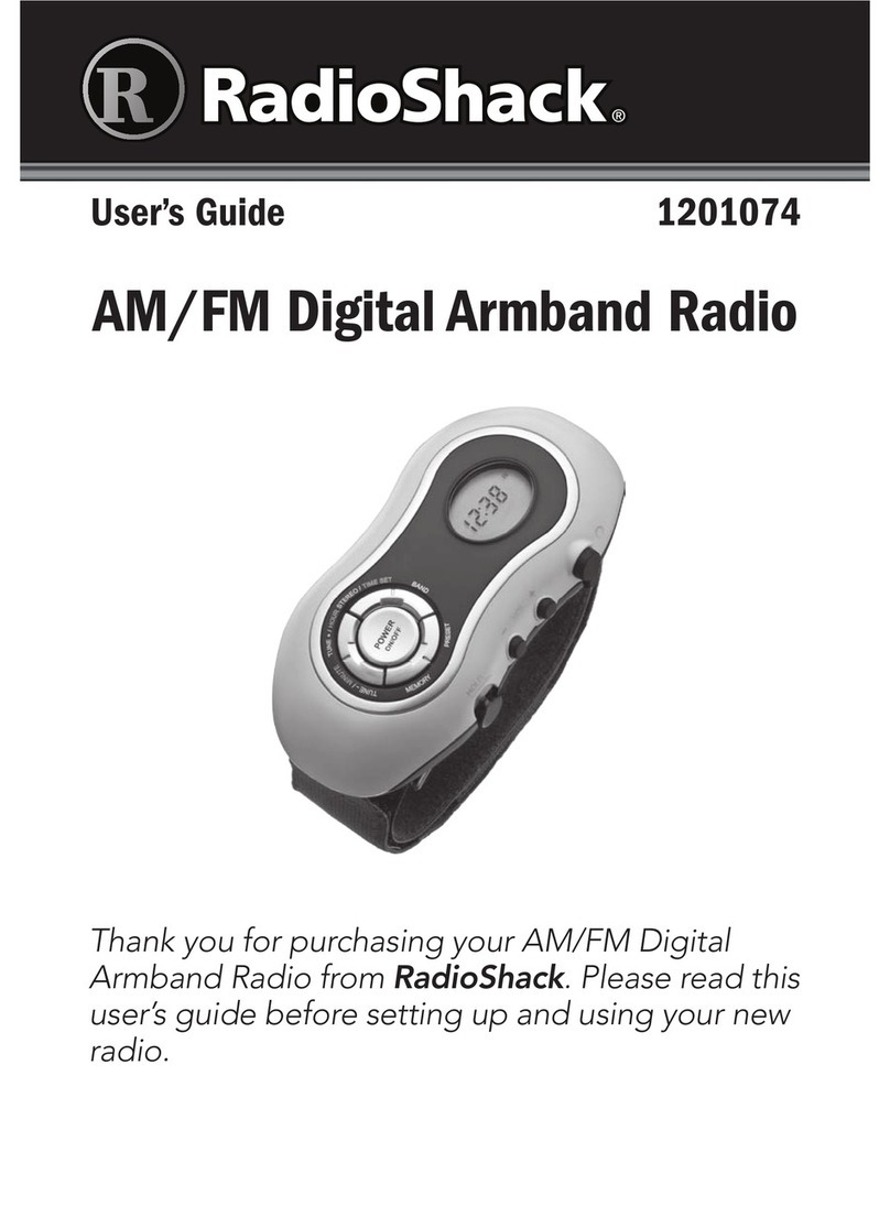 Radio Shack AM/FM Digital Armband Radio user guide