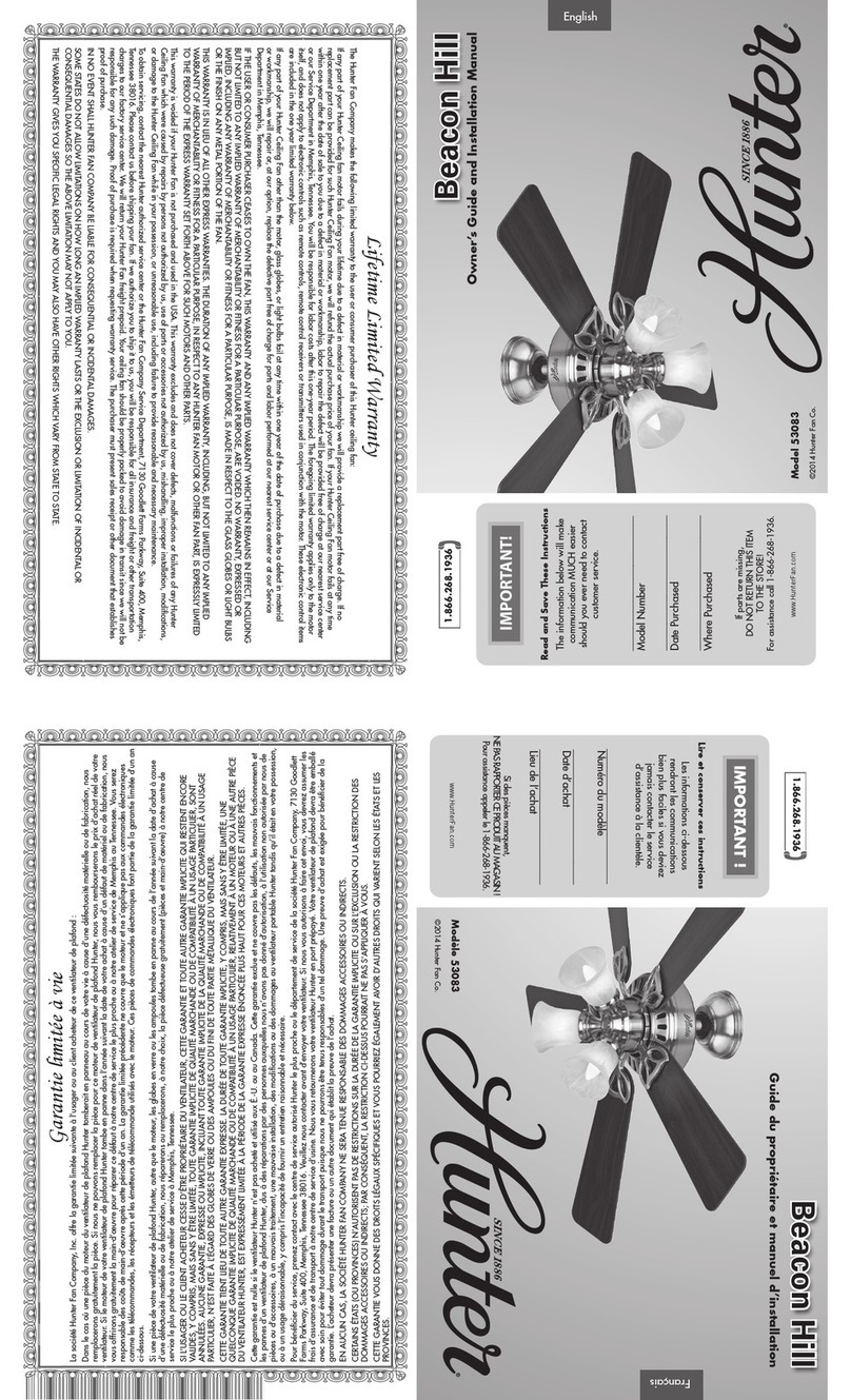Hunter Beacon Hill 53083 Instruction manual Hunter Beacon Hill 53083 Instruction manual