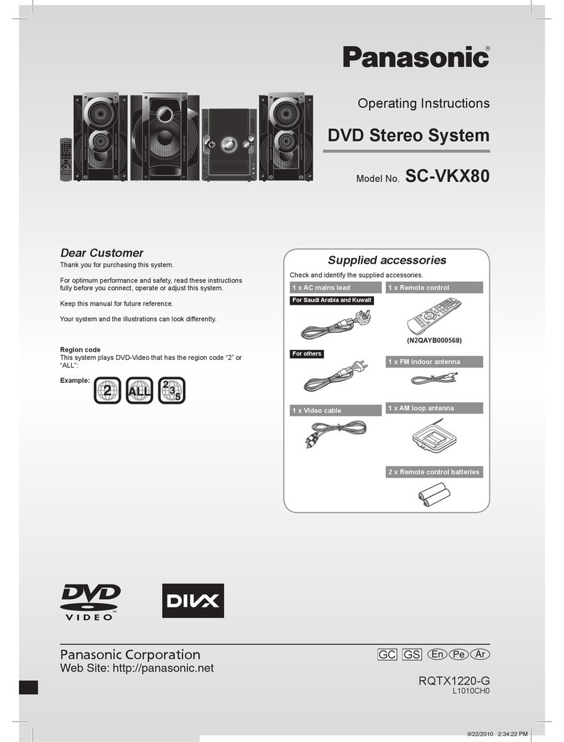 Panasonic SC-VKX80 User manual Panasonic SC-VKX80 User manual