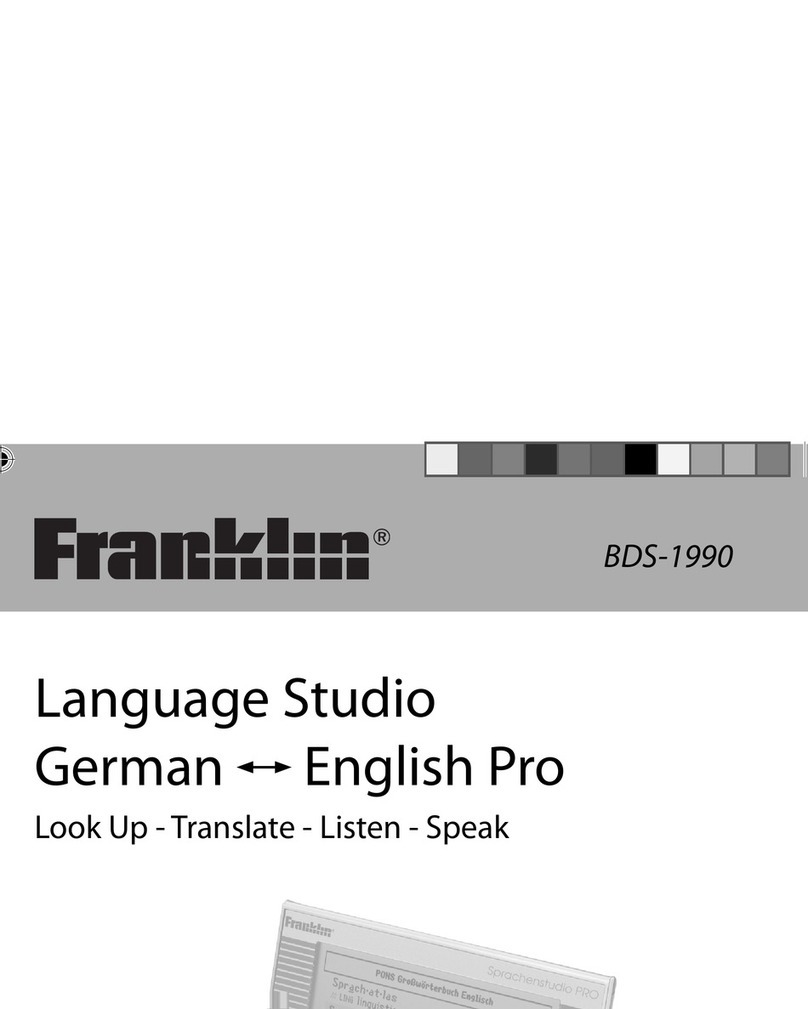 Franklin BDS-1990 User manual