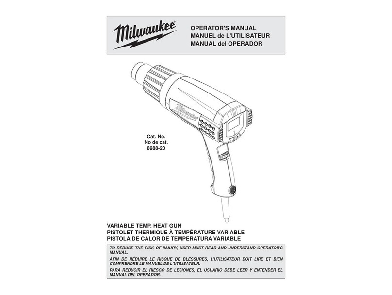 Milwaukee 8988-20 Operator's manual