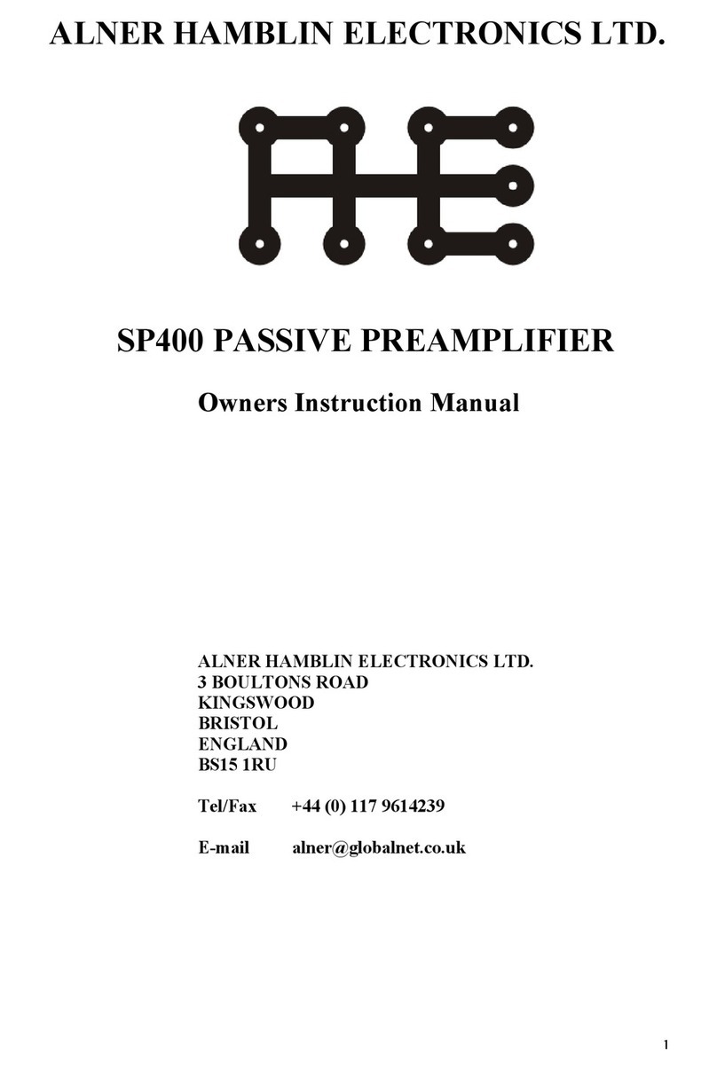 Alner Hamblin SP400 Setup guide