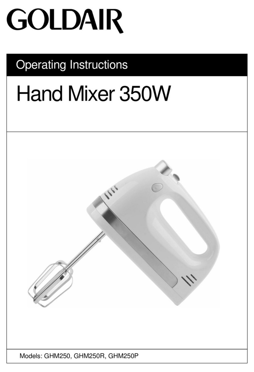 Goldair GHM250 operating instructions