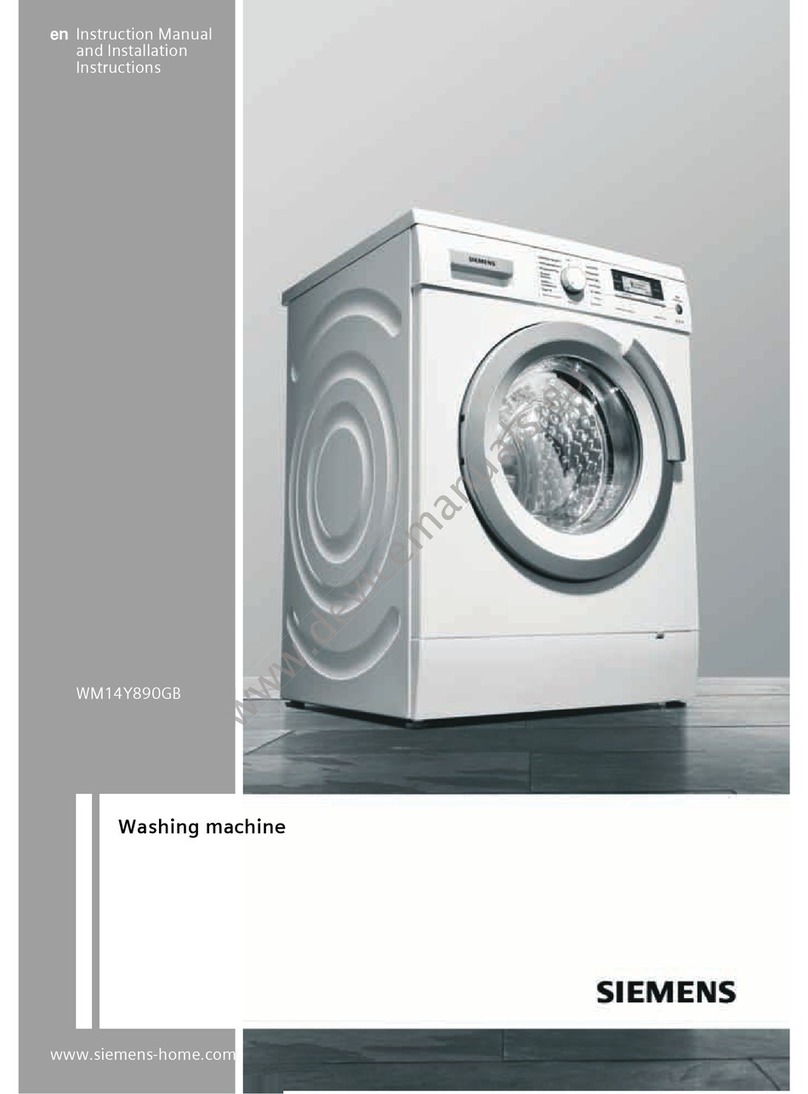 Siemens WM14Y890GB Specification sheet