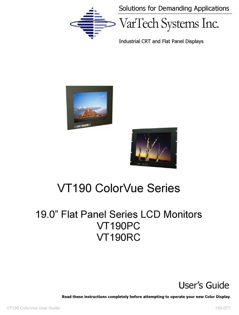 VarTech Systems ColorVue VT190PC User manual VarTech Systems ColorVue VT190PC User manual
