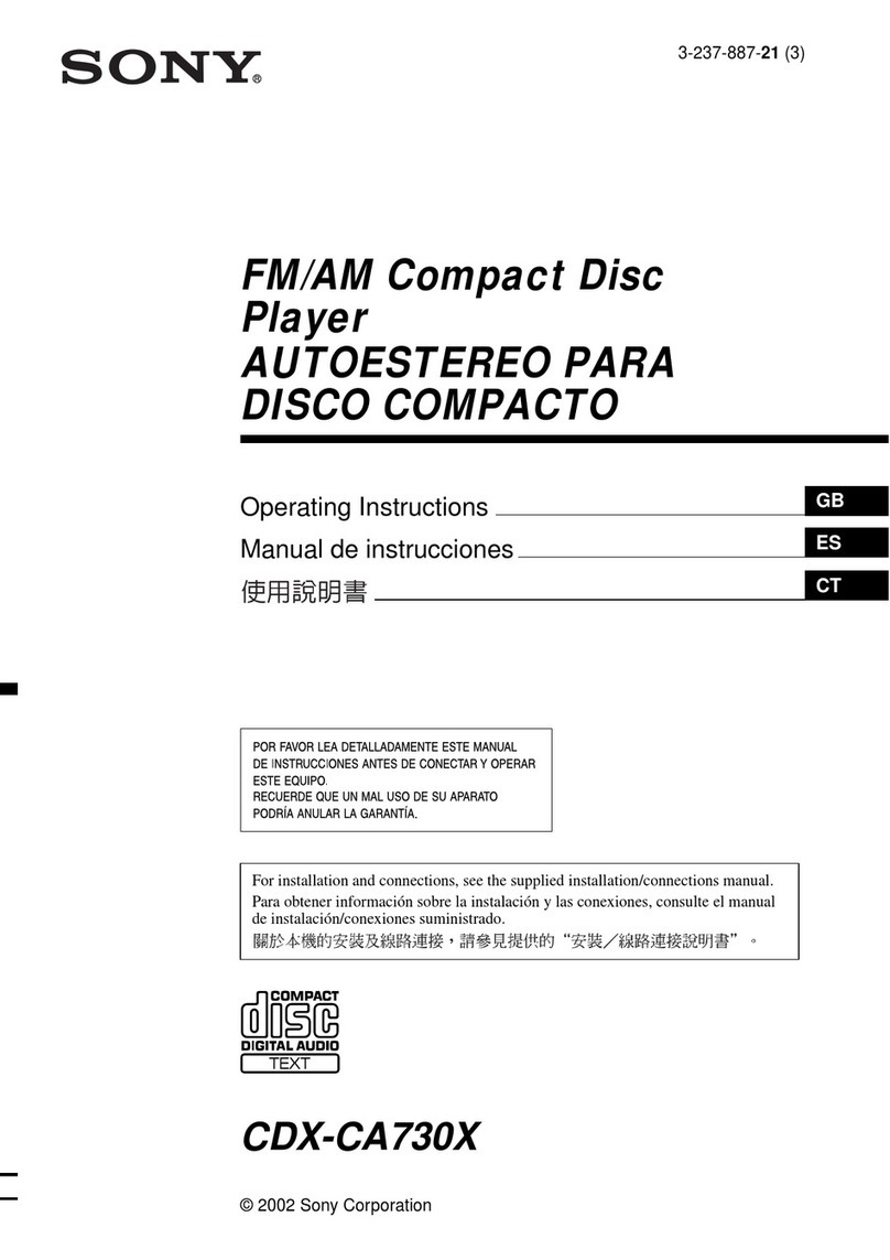 Sony CDX-CA730X operating instructions