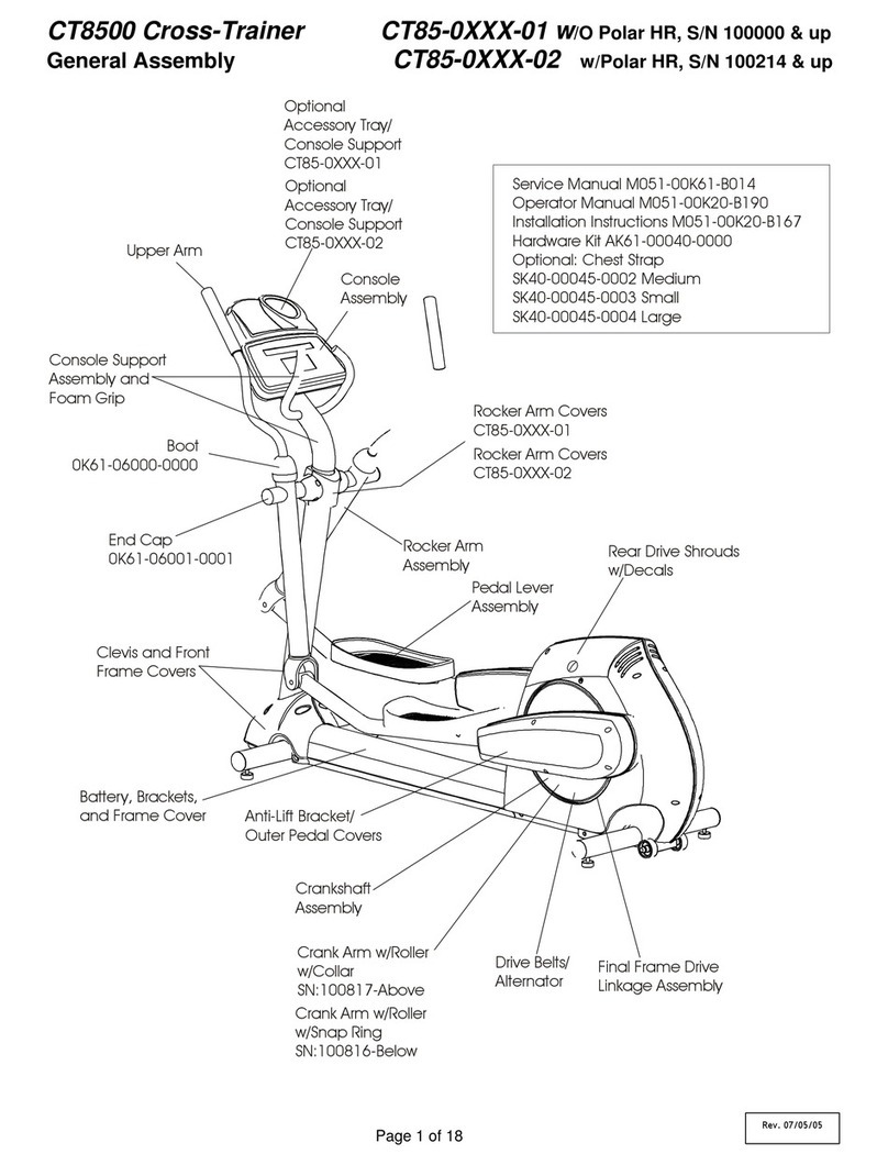 Cross Trainer CT8500 General assembly