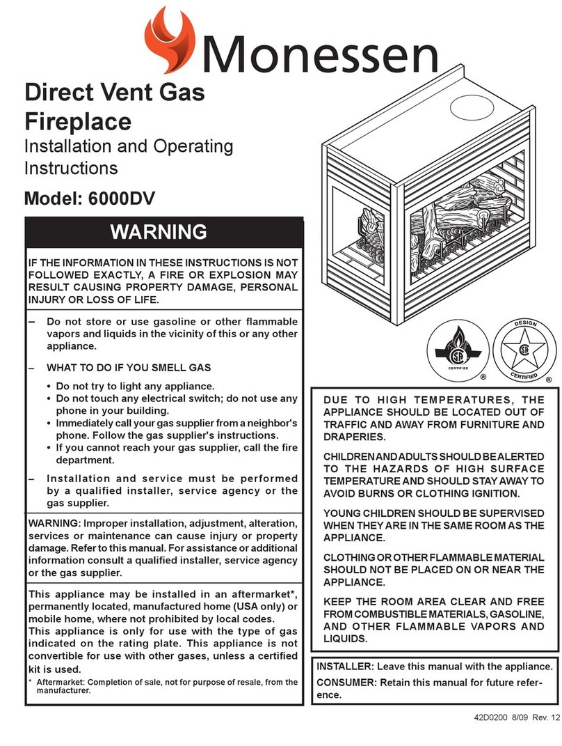 Monessen Hearth 6000DV User manual