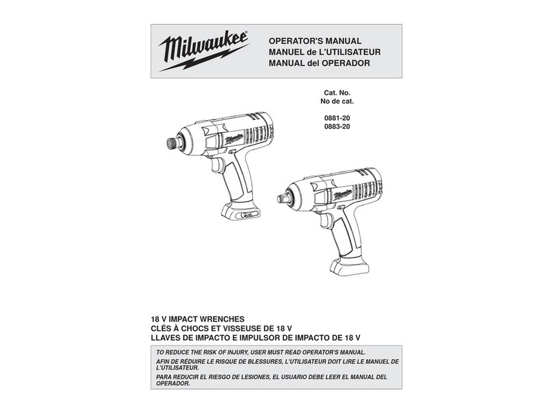 Milwaukee 0881-20 Operator's manual