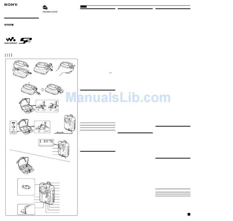 Sony WM-FS555 - S2 SPORTS WALKMAN operating instructions