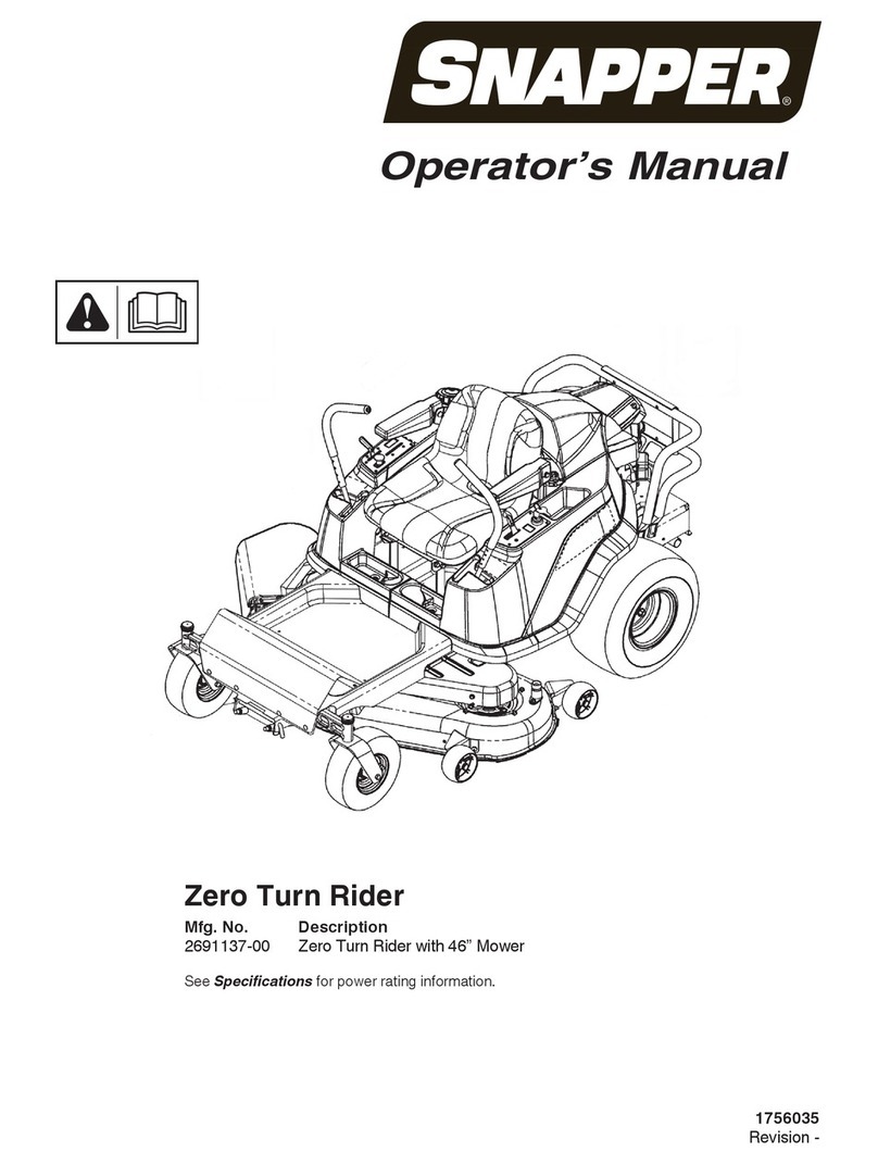 Snapper Zero Turn Rider Operator's manual