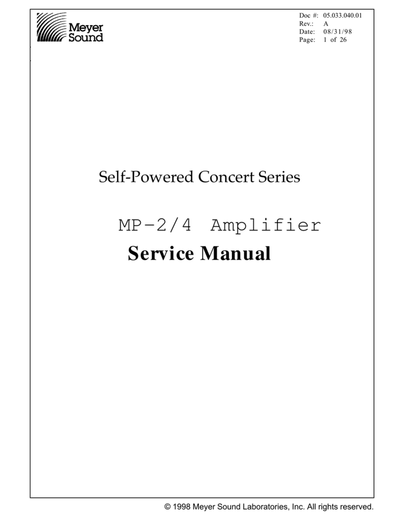 Meyer Sound MP-4 Service manual