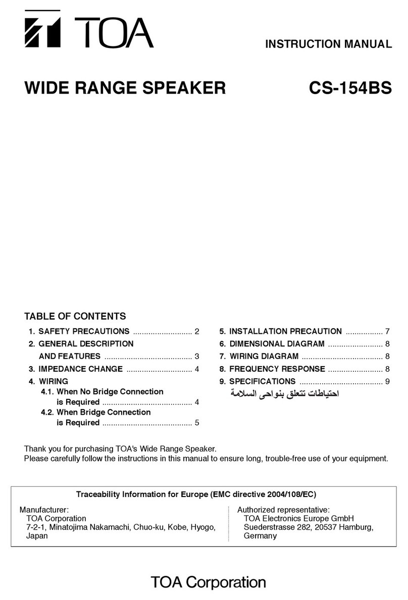 Toa CS-154BS User manual