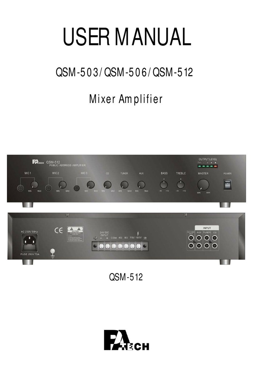 PA Tech QSM-503 user manual