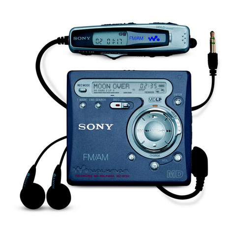 Sony Walkman MZ-G750 User manual