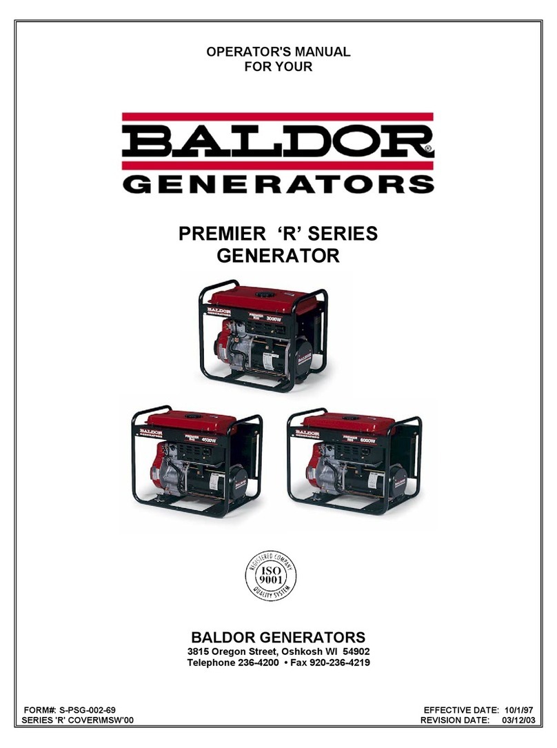 Baldor Premier 'R' Series User manual Baldor Premier 'R' Series User manual
