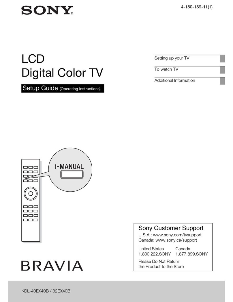 Sony KDL-40EX40B - 40" Bravia Ex40b Series Hdtv User manual