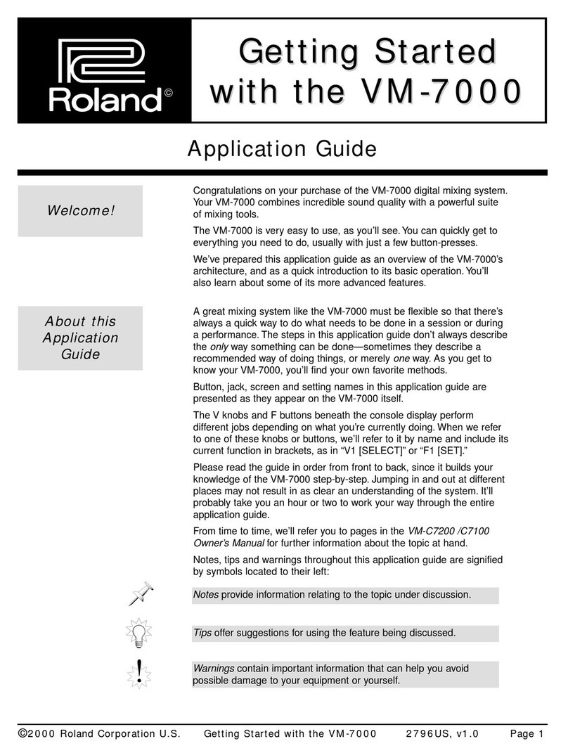 Roland VM-7000 Series User manual