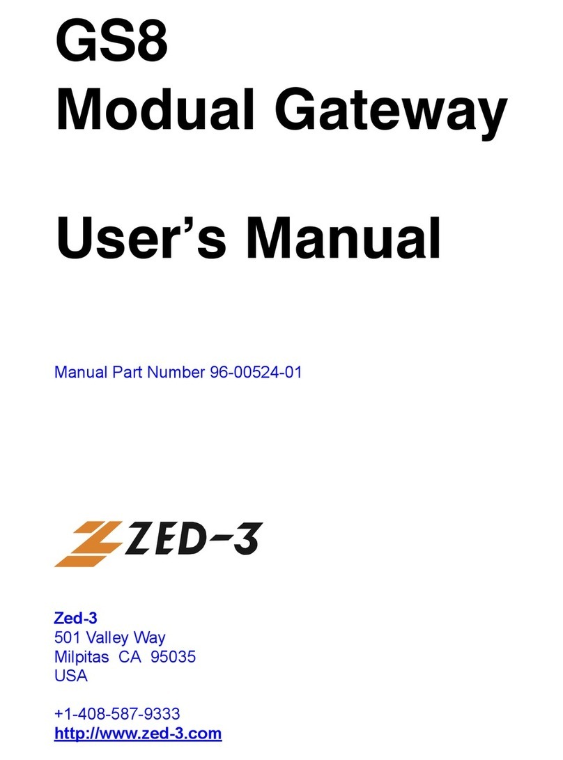 Zed-3 GS8 User manual