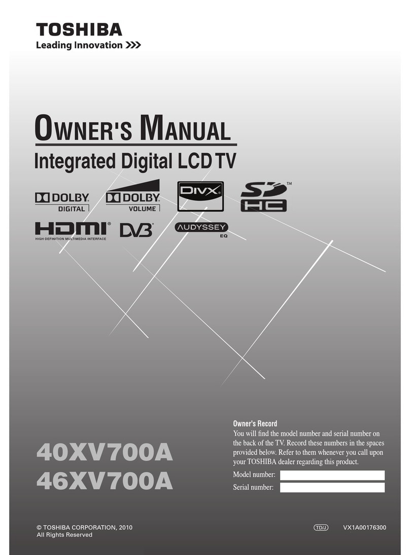 Toshiba 40XV700A User manual Toshiba 40XV700A User manual
