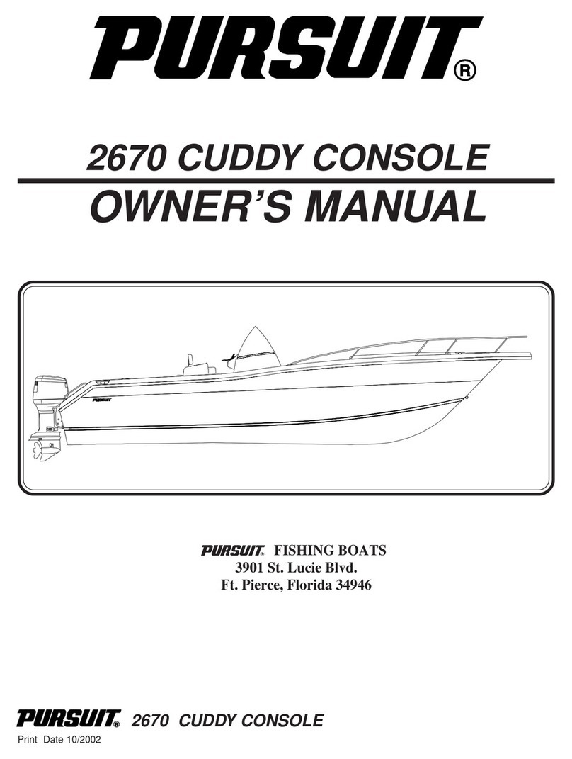 PURSUIT 2670 CUDDY CONSOLE owner's manual
