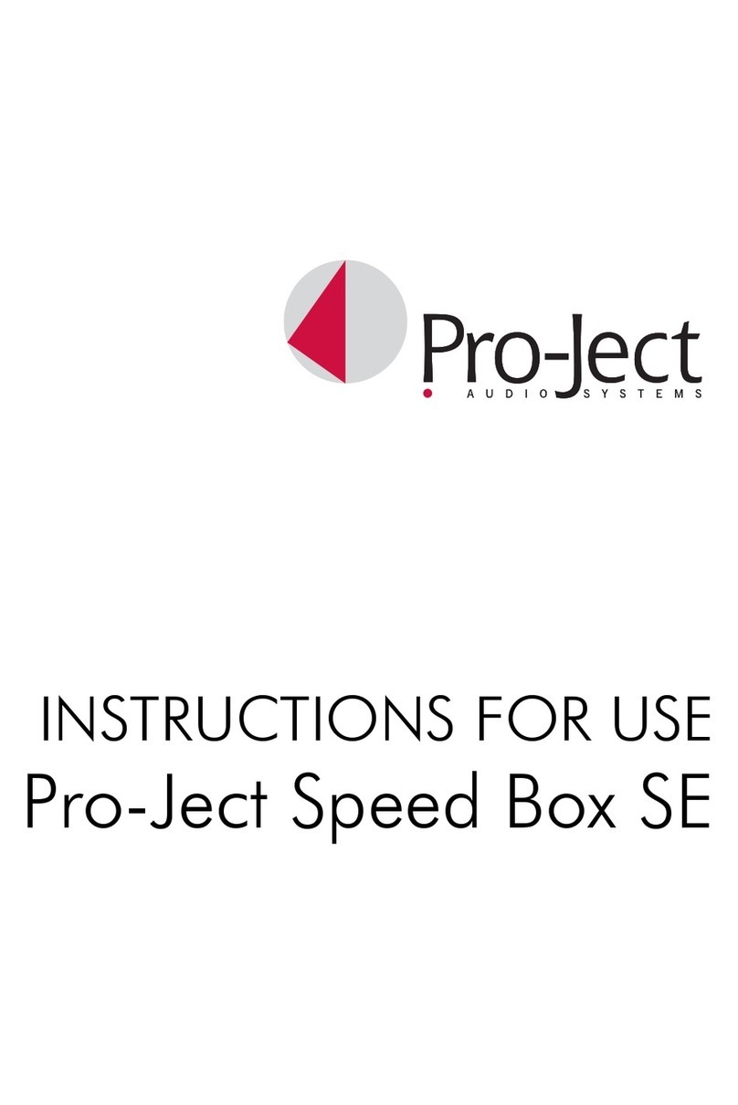Pro-Ject Audio Systems Speed Box SE Instructions for use