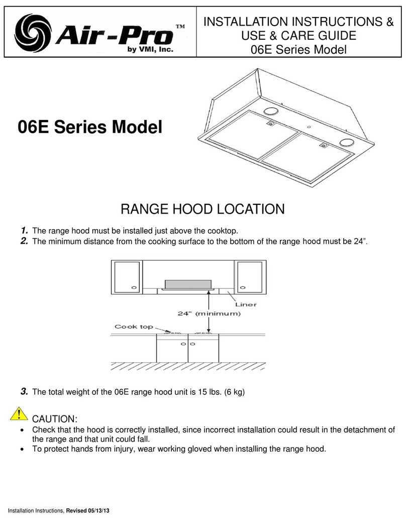 AirPro 06E Series Installation instructions & use & care guide