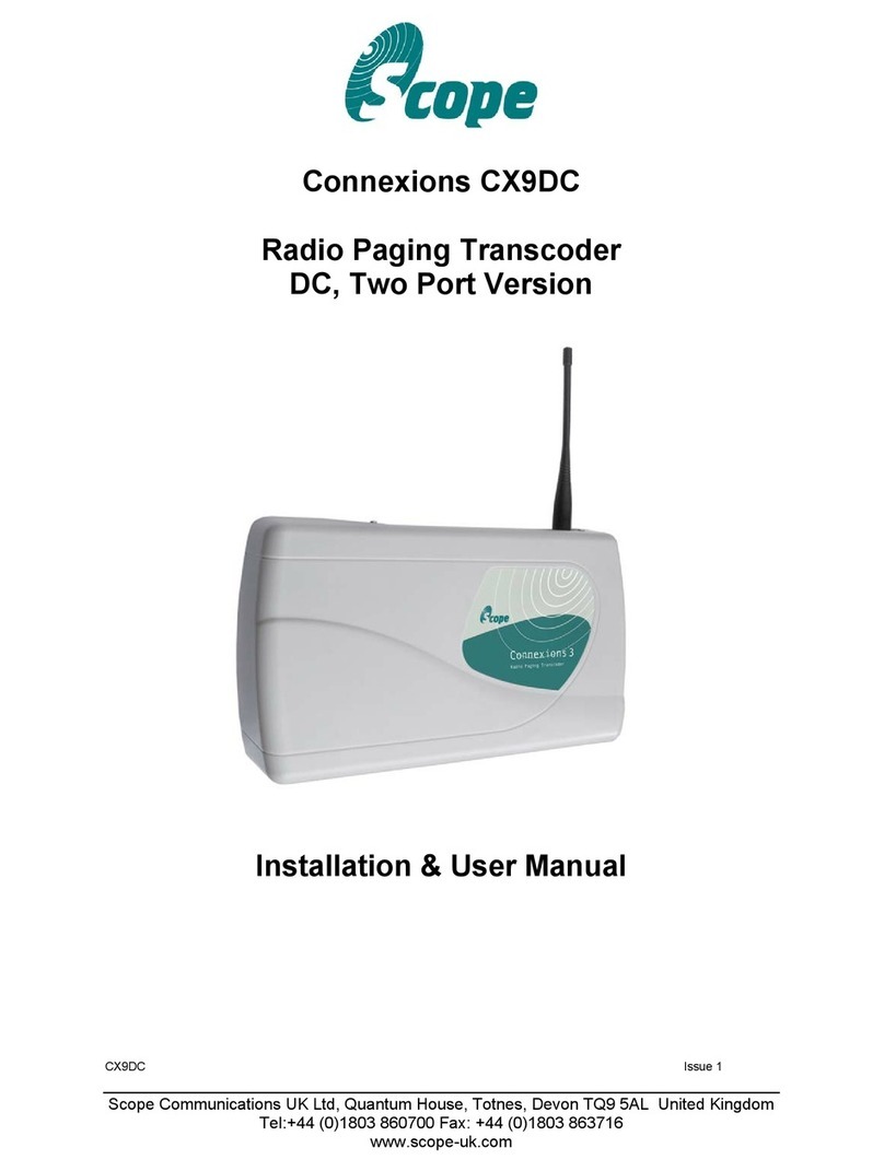 scope Connexions CX9DC Installation & user manual