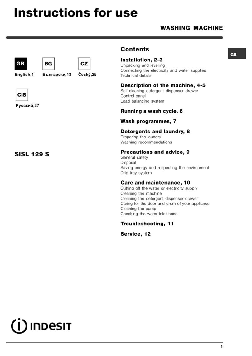 Indesit SISL 129 S User manual